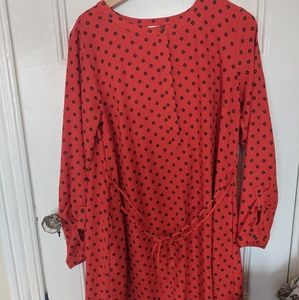 XL Merona Red Patterened Dress